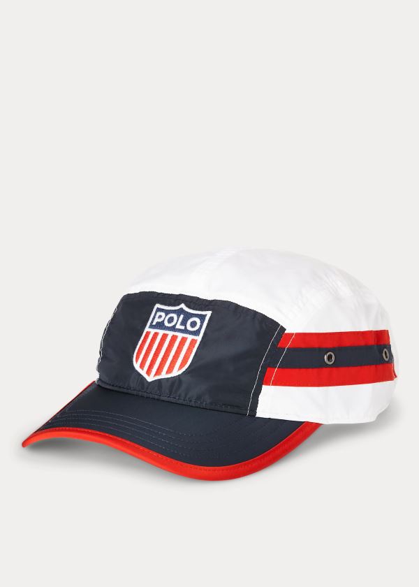 Polo Ralph Lauren Flag Shield Five-Panel Kasket Herre Danmark (HPJUL1073)